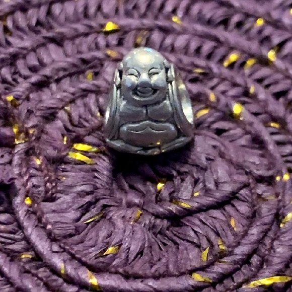 Jewelry - Charm: Laughing Buddha ; Sterling Silver